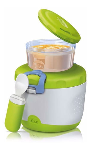 Pote De Comida Térmico Chicco Branco E Verde