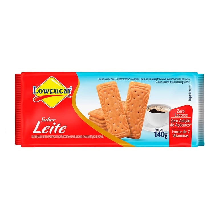 Biscoito Leite Lowçucar 140g