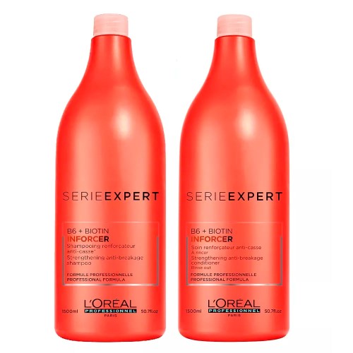 L`oréal Professionnel Anti-quebra Inforcer Kit - Shampoo 1,5L + Condicionador 1,5L