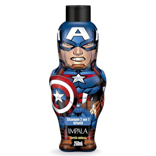 Shampoo Infantil Impala Avengers Capitão América 2 em 1 250ml