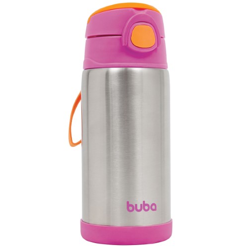 Garrafa Térmica Buba Parede Dupla Rosa 400ml