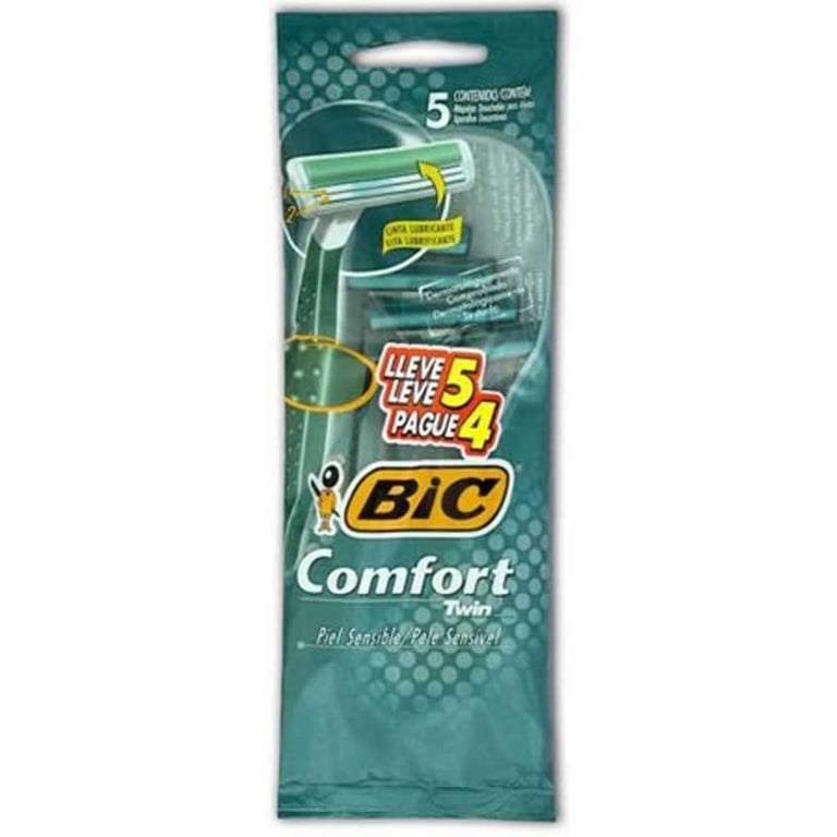 Aparelho de barbear Bic Confort 2 Twin sensivel Leve 5 Pague 4