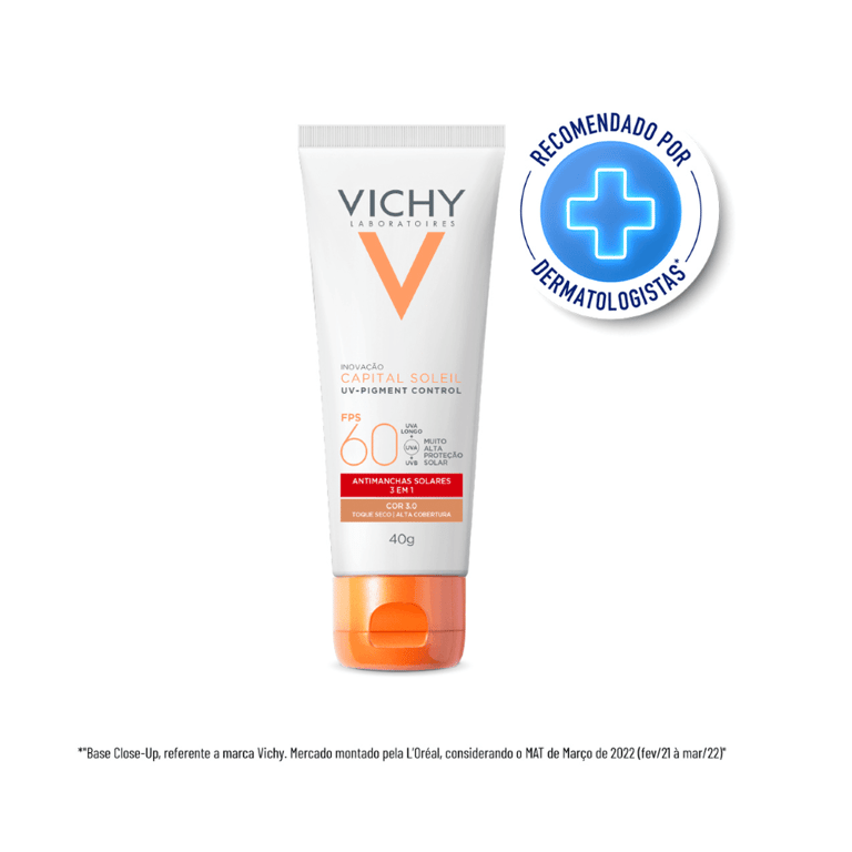 Protetor Solar Facial Vichy Uv Pigment Control Cor 3.0 Fps60 40g