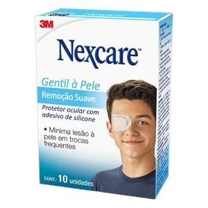 Protetor Ocular Nexcare Adulto Gentil à Pele Remoção Suave 57mm x 80mm 10 Unidades