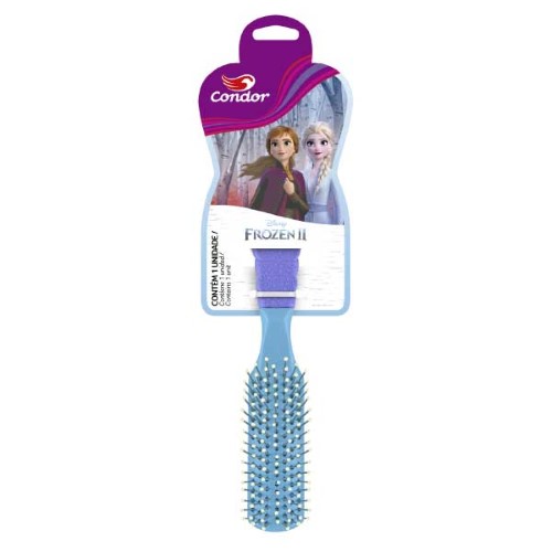 Escova de Cabelo Condor Frozen II Personagens e Cores Sortidas 1 Unidade