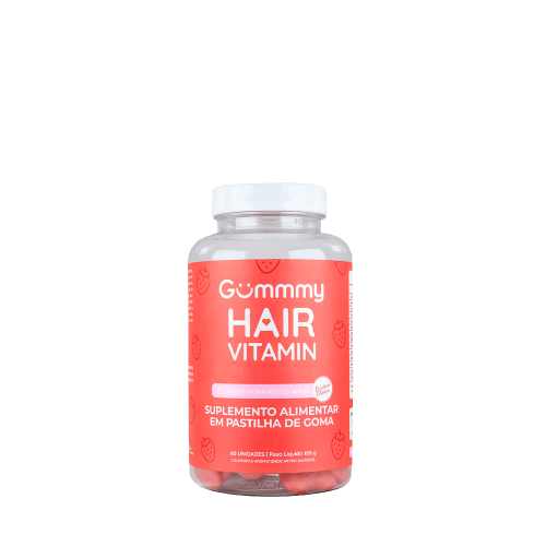 Suplemento Alimentar Gummy Hair Vitamin Morango do Amor 60 Gomas