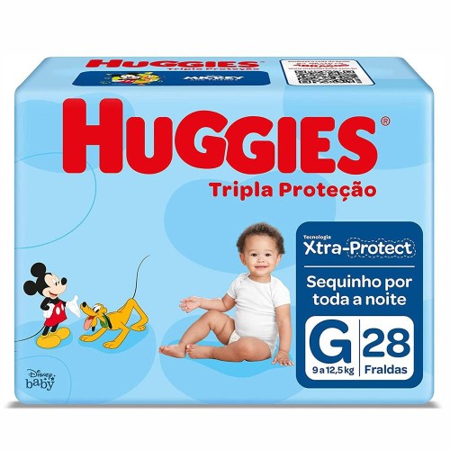 Fralda Huggies Tripla Proteção Tamanho M 28 Unidades