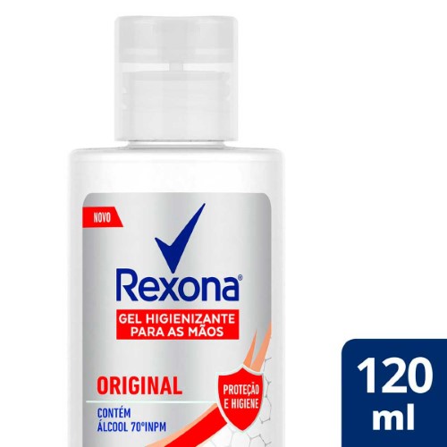 Álcool Gel 70% para Mãos Rexona Original com 120ml