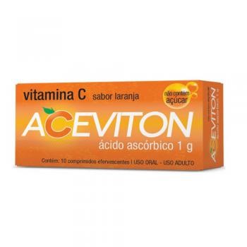 Aceviton 1g Comprimidos Efervescentes com 10 Unidades Sabor Laranja