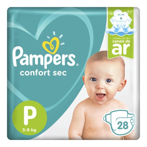 Fralda Pampers Confort Sec P - 28 Unidades