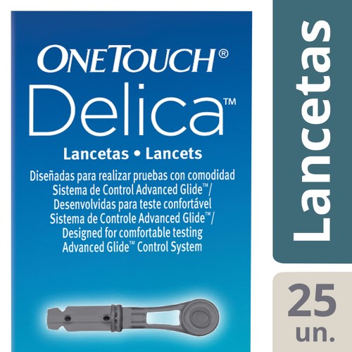 Lanceta OneTouch Delica com 25 unidades