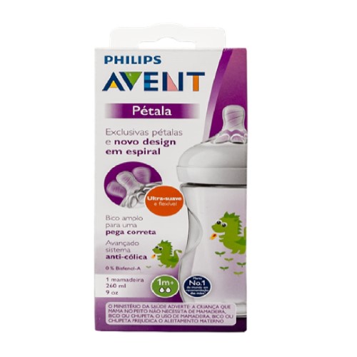 Mamadeira Avent Philips Pétala decorada dragão 260ml