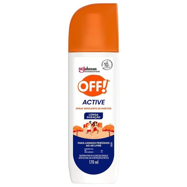 Repelente Spray Off Active Longa Duração 170ml