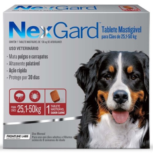 NexGard 136 mg - Cães de 25,1 a 50 Kg