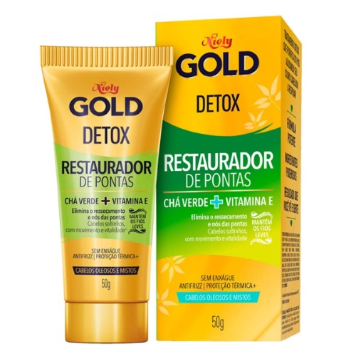 Restaurador de Pontas Niely Gold Detox Chá Verde + Vitamina E 50g