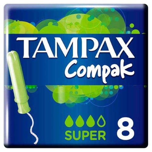 Absorvente Interno Tampax Compak Super 8 Unidades