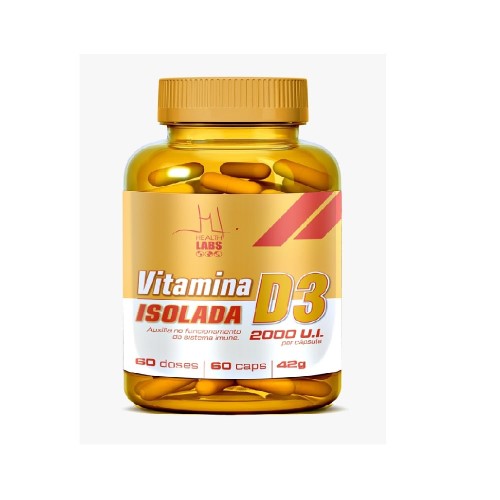 Vitamina D3 Isolada 2000U.I Health Labs 42g 60 Cápsulas