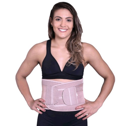 Faixa Abdominal Cinta Moderna Elastica regulagem total Preto P