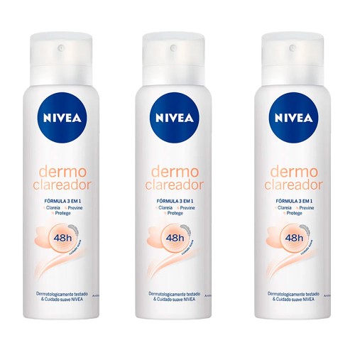 Nivea Dermo Clareador Kit – 3 Desodorantes Aerossol