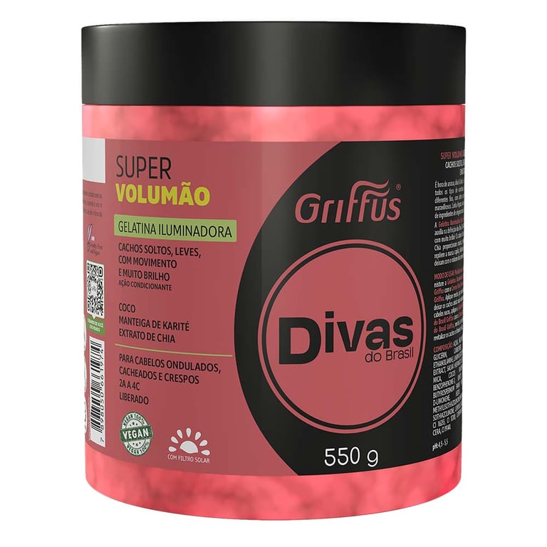 Divas do Brasil Super Volumão - Gelatina Iluminadora 550g