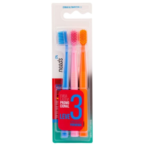 Escova de Dente Needs Sensitive 6240 com 3 Unidades