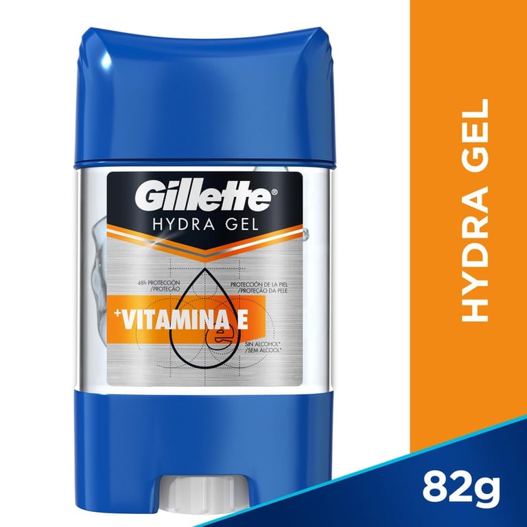 Desodorante Gillette Hydra Gel Vitamina E Antitranspirante Sem Álcool com 82g