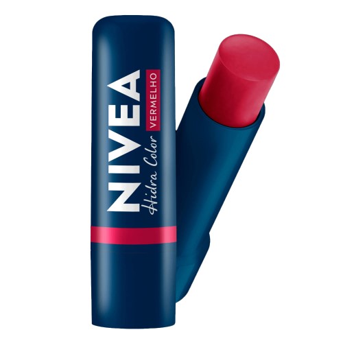 Hidratante Labial Nivea Hidra Color 2 Em 1 Vermelho 4,8g