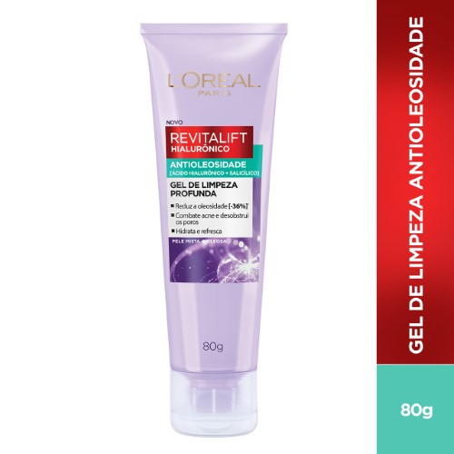 Gel De Limpeza Profunda Loréal Paris Revitalift Hialurônico Antioleosidade 80g