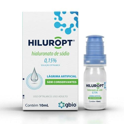 Hiluropt Hialuronato de Sódio 0,15% Solução Oftálmica 10ml