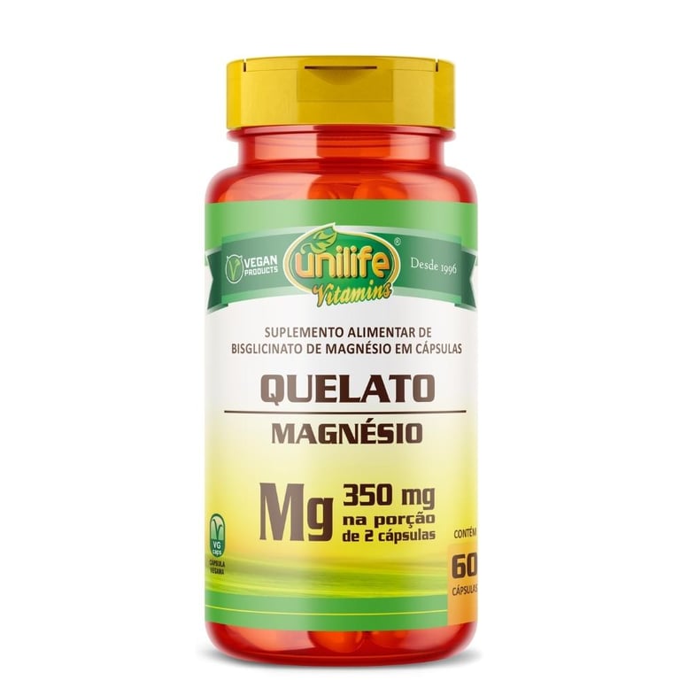 Magnésio Quelato - Unilife - 60 Cápsulas de 730mg