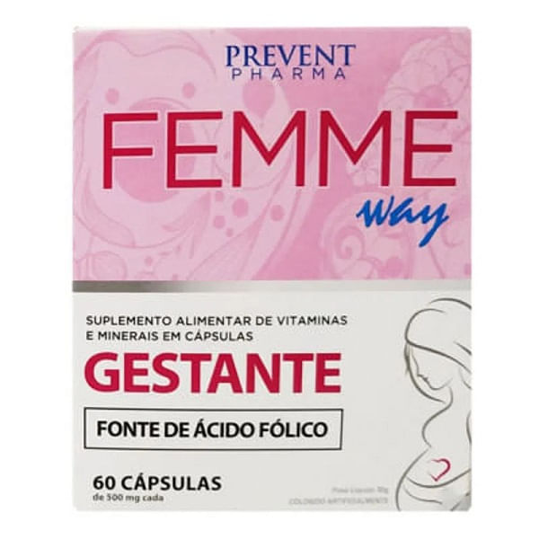 Femme Way Gestante 500mg 30 cápsulas