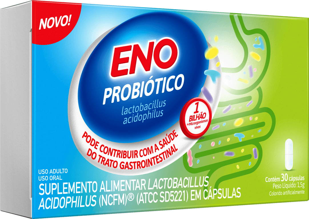 Suplemento Alimentar Eno Probiótico para Saúde Gastrointestinal 30 cápsulas