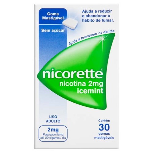 Goma Mastigável Nicorette Icemint 2mg 30 unidades