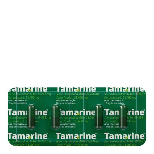 Laxante Fitoterápico Tamarine 12mg Blister 4 Cápsulas