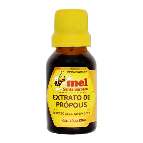 Extrato de Própolis 11% Mel Santa Bárbara 20ml