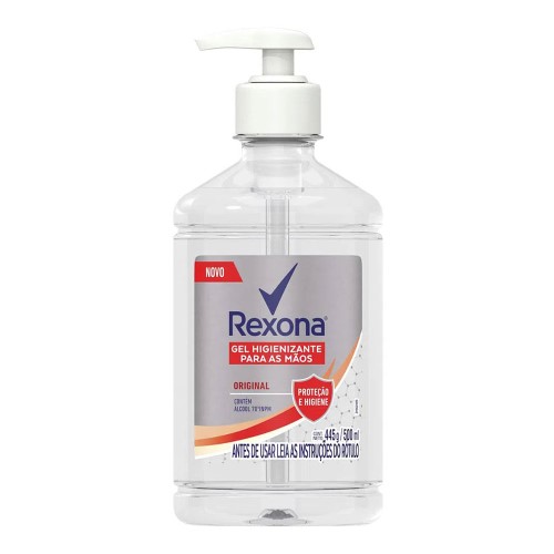 Gel Higienizante Rexona Original Elimina até 99,9% das Bactérias Garrafa com Pump 500ml