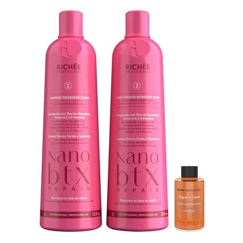 Richée Professional Nanobtx Repair Kit Shampoo + Condicionador + Óleo