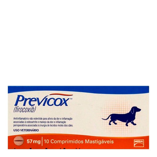 Previcox 57mg para Cães Uso Veterinário com 10 Comprimidos