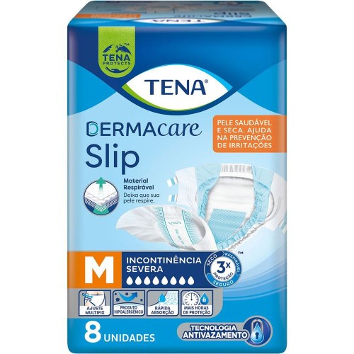 Fralda Geriátrica Tena Dermacare Slip M 8 unidades