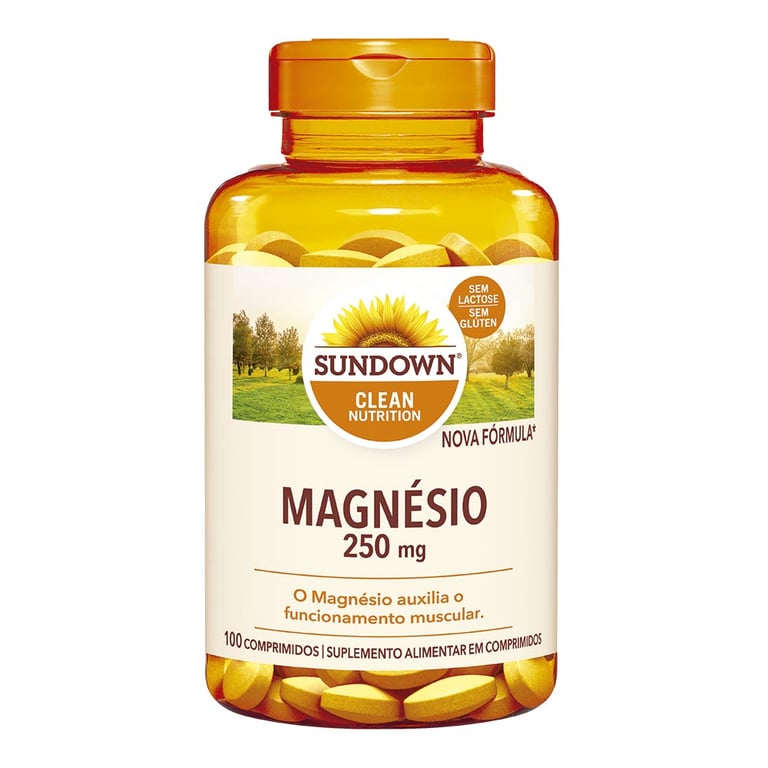 Sundown Naturals Magnésio 250mg Com 100 Comprimidos Revestidos