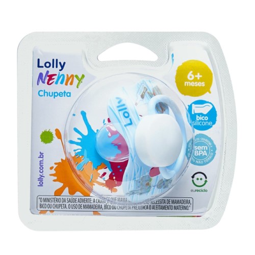 Chupeta Lolly Nenny 6+ Meses Bico Silicone 1 Unidade