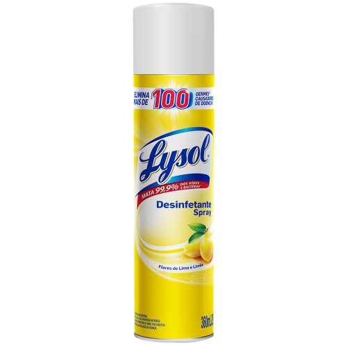 Desinfetante Lysol Spray Flores de Lima e Limão 360ml