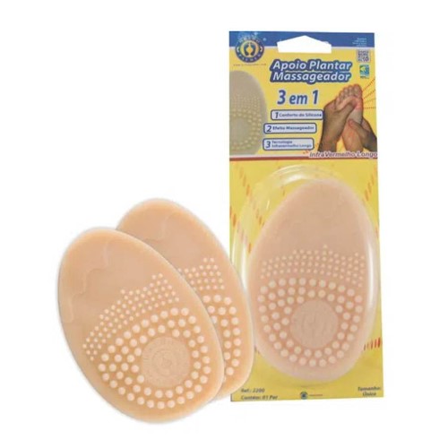 Apoio Plantar de Silicone com Pontos de Estimulo - Ortho Pauher