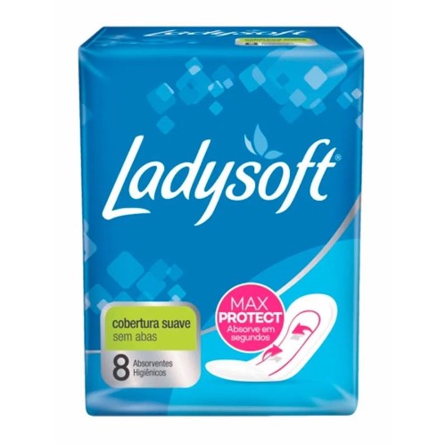 Absorvente Ladysoft Normal Suave Sem Abas Com 8 Unidades