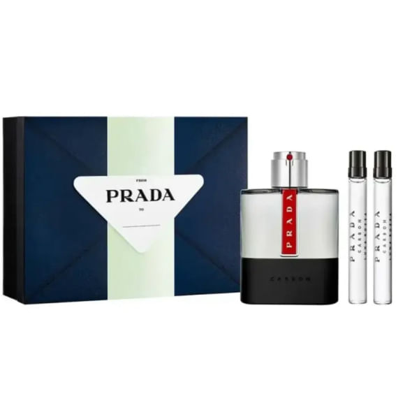 Conjunto Luna Rossa Carbon Masculino - Eau de Toilette 100ml + Travel Size 2x10ml