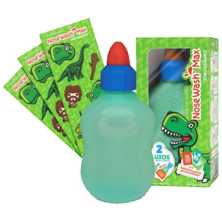 Dispositivo para Lavagem Nasal Infantil Agpmed NoseWash Max dinossauro, 1 unidade com capacidade de 240mL