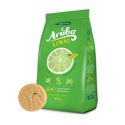 Biscoito De Limão Sem Glúten - Aruba - 100g