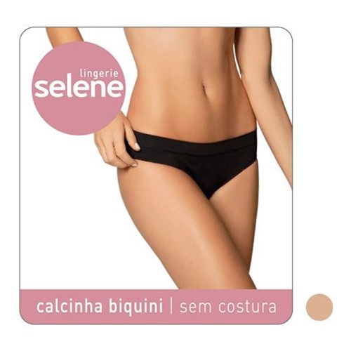 Calcinha Biquini Sem Costura Selene Cor Chocolate Tamanho P 1 Unidade