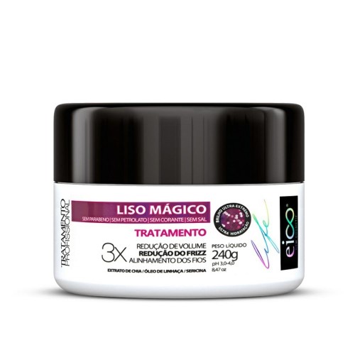 Máscara De Tratamento Eico Cosméticos Liso Mágico 240g