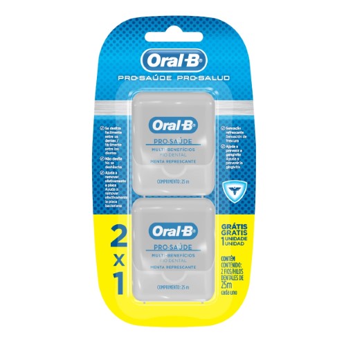 Fio Dental Oral - B Pro Saúde 2 Unidades 25 Cm Cada